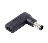 CY Adaptateur USB 3.1 Type C USB-C, entrée vers DC 7.4x5.0mm, Alimentation pour émulateur PD, coudé à 90 degrés, Compatible avec Ordinateur Portable Dell