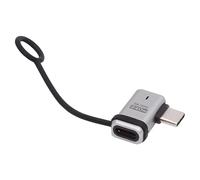 CY Adaptateur USB 5.0 90 degrés 80 Gbit/s mâle vers Femelle, Angle Gauche/Droit, avec Cordon Porte-clés, 240 W, 16 K, 8 K, 5 K, Compatible USB 4.0, Thunderbolt 3/4/5
