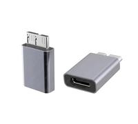 CY Adaptateur USB-C USB 3.1 Type C femelle vers Micro USB 3.0 mâle Adaptateur de données 10 Gbps Alimentation de données pour disque SSD d'ordinateur portable