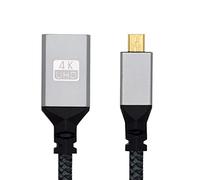 CY Câble 4K Type-D Micro HDMI 1.4 mâle droit à HDMI femelle câble d'extension pour caméra DV MP4, ordinateur portable DC, HDTV