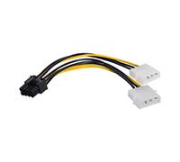 CY Câble Adaptateur Convertisseur Dual 4Pin vers PCIE 8P 6+2Pin pour Alimentation EPS 12V Carte Graphique