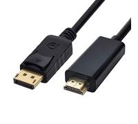 CY Câble adaptateur DisplayPort vers HDMI 1,8 m DP Display Port vers HDMI Adaptateur Mâle vers Mâle pour PC