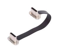 CY Câble coudé USB-C Type C vers USB-C, câble d'alimentation plat Ultra fin USB2.0, câble de données 65W, Charge rapide pour ordinateur portable, tablette, téléphone, 7cm