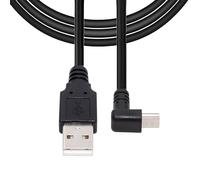 CY Câble d'alimentation et de données Mini USB 2.0 5 broches type B mâle coudé à 90° vers USB 2.0 type A mâle 480 Mbps pour ordinateur, appareil photo(coudé à 90°, 1,5m)
