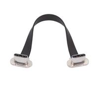 CY Câble d'alimentation USB 2.0 ultra fin et plat Cord, double angle, USB-C Type C vers USB-C, charge rapide 65 W, pour ordinateur portable, tablette, téléphone