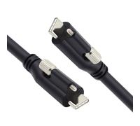 CY Câble d'alimentation USB 3.1 Type-C verrouillable vers USB-C pour appareil photo avec connecteur à vis pour montage sur panneau unique (200 cm)