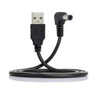 CY Câble DC USB 2.0 type A mâle vers angle droit 5,5 x 2,5 mm DC 5 V prise d'alimentation barillet 90 degrés câble de charge 100 cm
