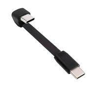 CY Câble de données USB 2.0 ultra fin et plat de type C mâle vers femelle - Forme en U opposée - Charge rapide de 65 W - Pour ordinateur portable, tablette, téléphone