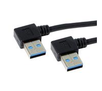 CY Câble de données USB 3.0 Type-A 90 degrés coudé à droite vers angle droit pour ordinateur disque dur 20 cm