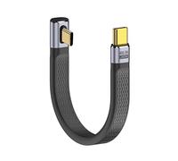 CY - Câble de données USB 4.0, 240 W, de USB Type-C mâle à USB4 mâle, à profil bas, angulaire, 40 Gbps, 100 W, 8K, plat et fin, FPC, 13 cm