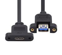 CY Câble de type A USB 3.0 femelle vers Micro 3.0 Type-B femelle à vis type câble d'extension 5 Gbit/s