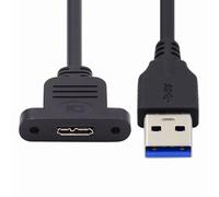CY Câble de type A USB 3.0 mâle vers Micro 3.0 Type-B femelle à vis type câble d'extension 5 Gbit/s