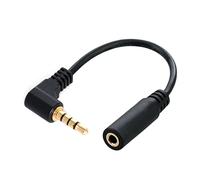 CY Câble d'extension audio stéréo Cord AUX 4 pôles coudé à 90 degrés mâle vers femelle 3,5 mm CTIA OMTP