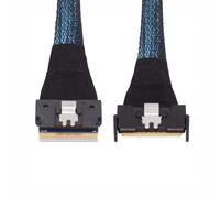 CY Câble d'extension PCI-E 5.0 Mini Cool Edge IO MCIO PCI-E 8i 74 broches mâle vers Slimline SFF-8654 SAS 4.0 74 broches mâle 50 cm