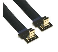 CY Câble d'extension plat Cord ultra fin Micro HDMI mâle vers Micro HDMI mâle coudé FPC 1080p pour photographie aérienne FPV HDTV multicopter D3-D3 (20 cm)