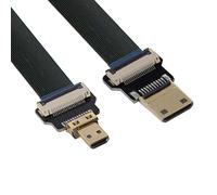 CY Câble d'extension plat Cord ultra fin mini HDMI mâle vers micro HDMI mâle droit FPC 1080p pour photographie aérienne FPV HDTV multicopter C1-D1 (10 cm)