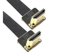 CY Câble d'extension plat FPC Cord ultra fin, coudé vers le haut, HDMI mâle vers HDMI mâle coudé vers le haut, 1080p, pour photographie aérienne FPV HDTV multicopter A2-A2 (50 cm)