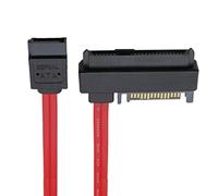 CY Câble d'extension SAS SFF-8482 SAS 29 broches vers SATA 22 broches pour disque dur avec port d'alimentation SATA 15 broches