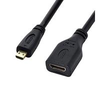 CY Câble d'extension type D Micro HDMI 1.4 mâle vers mini HDMI 1.4 femelle type C 10 cm pour ordinateur portable PC HDTV