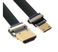 CY Câble d'extension ultra fin HDMI mâle vers mini HDMI mâle Cord FPC 1080p pour photographie aérienne FPV HDTV multicopter A1-C1 (20 cm)