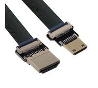 CY Câble d'extension ultra fin HDMI mâle vers mini HDMI mâle Cord FPC 1080p pour photographie aérienne FPV HDTV multicopter A1-C1 (50 cm)
