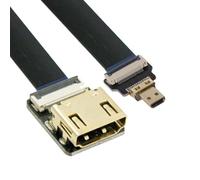 CY Câble d'extension ultra fin Micro HDMI mâle vers HDMI femelle Cord FPC 1080p pour photographie aérienne FPV HDTV multicopter D1-A4 (50 cm)
