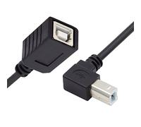 CY Câble d'extension USB 2.0 type B mâle vers femelle coudé à 90 degrés 20 cm pour imprimante et scanner disque