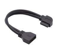 CY Câble d'extension USB 3.0 coudé à 90 degrés Cord 20 broches 19 broches mâle vers femelle 5 Gbit/s pour carte mère