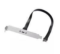 CY Câble d'extension USB 3.2 Type-E IDC 20 broches vers USB-C Type-C femelle 20 Gbit/s avec vis de montage sur panneau