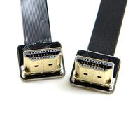 CY Câble double plat FPV HDMI coudé à 90° vers le haut Type A mâle vers FPC HDTV mâle 20 cm pour photographie aérienne avec drone multicopter