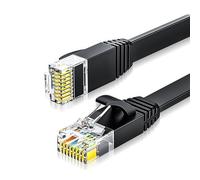 CY Câble Ethernet UTP Ultra Slim Flat Cat6 RJ45 Câble réseau Twisted Pair Patch Cable for Laptop Router (30 cm)