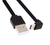 CY Câble FPC plat et fin USB 2.0 type A mâle vers USB-C Type-C coudé à 90 degrés pour téléphone à disque FPV 13 cm