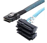 CY Câble interne Mini SAS 4X SFF-8087 36 broches (hôte) vers SAS Disque dur SFF-8482 29 broches (cible) Câble de répartition avec alimentation IDE 100 cm