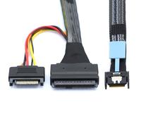 CY Câble MCIO 4X Mini Cool Edge IO vers U.2 SFF-8639 NVME PCIe pci-Express pour Carte mère SSD