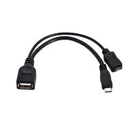 CY Câble Micro USB 2.0 OTG Host Flash Disk Cable avec Micro USB Power pour Téléphone Tablette