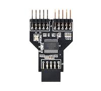 CY Câble pour carte mère USB2.0 9 broches USB 2.0 tête 1 à 2 prises 10 broches rallonge séparateur adaptateur connecteur HUB adaptateur multiprise