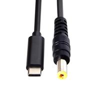 CY Câble Type C USB-C Source d'entrée 65 W vers DC 5,5 x 2,5 mm Câble de charge d'alimentation 19,5 V Compatible avec ordinateur portable 18-20 V