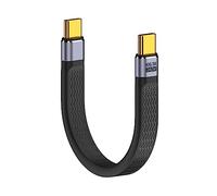 CY Câble USB 4.0 240 W d'alimentation Type-C USB-C mâle vers mâle USB4 40 Gbit/s 100 W 8K plat mince FPC câble de données 13 cm