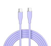CY Câble USB-C Colorful 480 Mbps Type-C mâle-mâle ultra souple et flexible 65 W (violet, 200 cm)