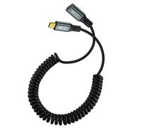 CY - câble USB-C spirale extensible USB4, 20Gbps, 100W, 8K, pour clavier d'ordinateur portable, tablette, Type C mâle à femelle, rallonge de données d'alimentation