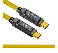 CY Câble USB-C ultra doux haute flexibilité USB4 20 Gbit/s 140 W 8K pour clavier de jeu, souris Type-C mâle vers mâle alimentation et données (100 cm)