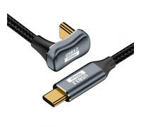 CY Câble USB-C USB 3.1 type C mâle vers mâle en forme de U opposé 10 Gbit/s 100 W avec manchon de 50 cm