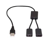 CY Câble USB2.0 vers double ports USB2.0 Type-A femelle Hub Cable 480Mbps Vitesse pour ordinateur portable PC souris disque flash
