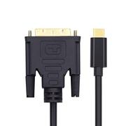 CY Câble vidéo Type-C, USB 3.1, USB-C vers DVI, supporte 1080p, 60 Hz, 1,8 m, pour moniteur, ordinateur portable, HDTV