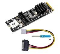 CY Carte 5 Gbps Type-E USB 3.1 Panneau Avant Socket USB 2.0 vers NVME NGFF M-Key Express Carte Adaptateur pour Carte Mère