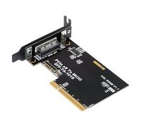 CY Carte Externe MCIO 8i Mini Cool Edge IO SFF-TA-1016 vers PCIE5.0 PCI-Express 8X VROC Adaptateur pour Carte mère SSD Carte Graphique