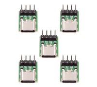 CY Connecteur 5 pièces/Ensemble DIY OEM Type C Connecteur Femelle à 4 Broches Pas = 2,54 mm Contact Embase Verticale USB 2.0 Brochage DC 5 V Alimentation