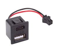 CY Connecteur DIY OEM Type-c et Type-a, Prise Femelle vers 2 Broches, Pas de câble = 2.54mm, Montage sur loquet, Alimentation DC 5V