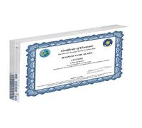 CY craft Cadre photo panoramique en acrylique transparent pour certificat de licence commerciale de 10 x 25 cm, cadre photo panoramique transparent (cadre complet de 10 x 25 cm)