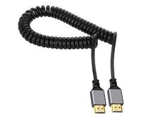 CY HDMI 2.0 mâle vers HDMI mâle 4K 60hz extensible câble enroulé connecteur droit pour HDTV ordinateur portable moniteur